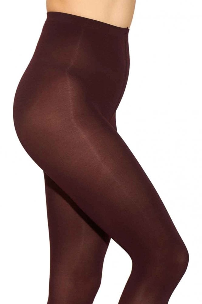 70 Denier Burgundy Tights