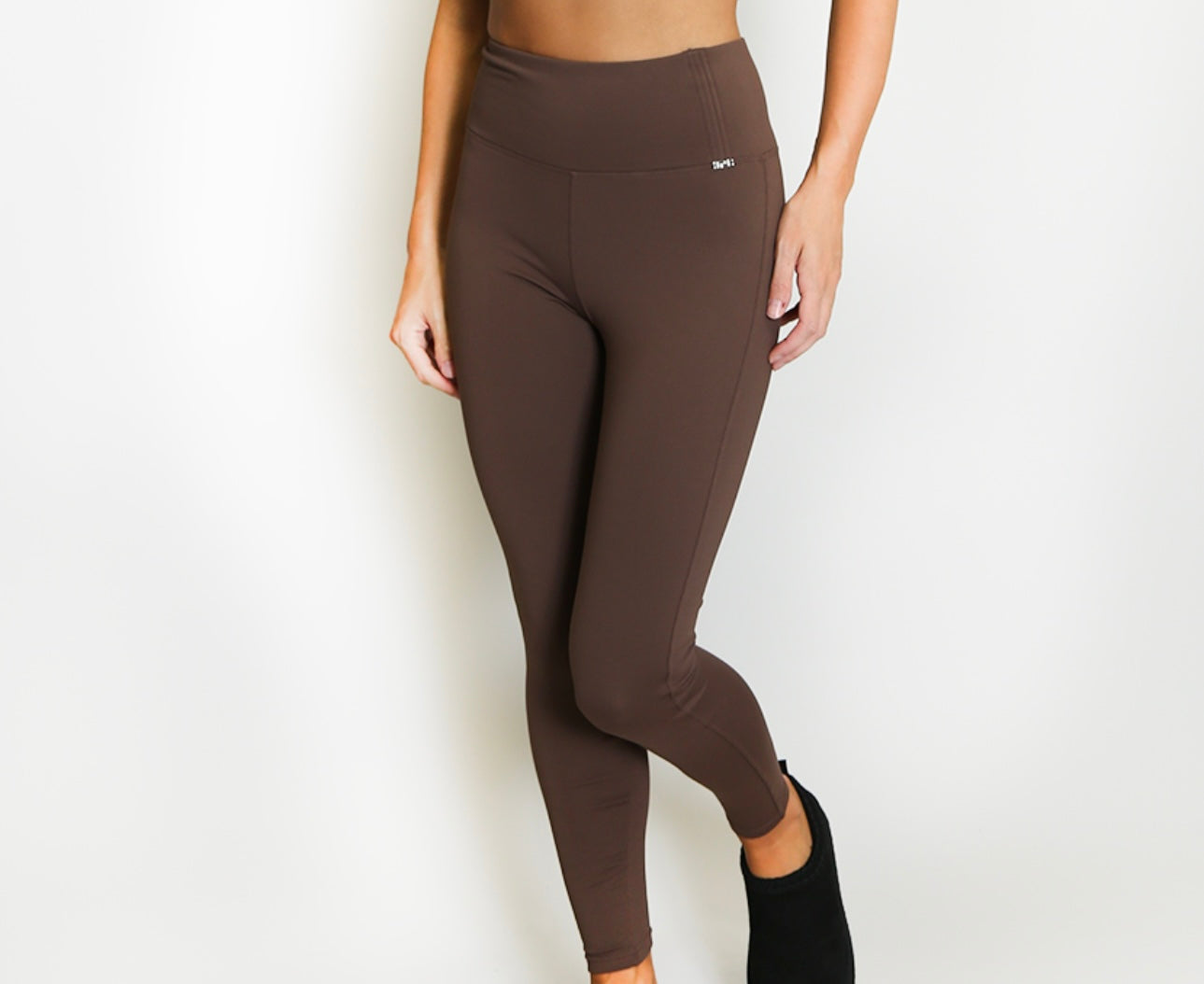 Fleece Lined Stretch Fit Brown Leggings