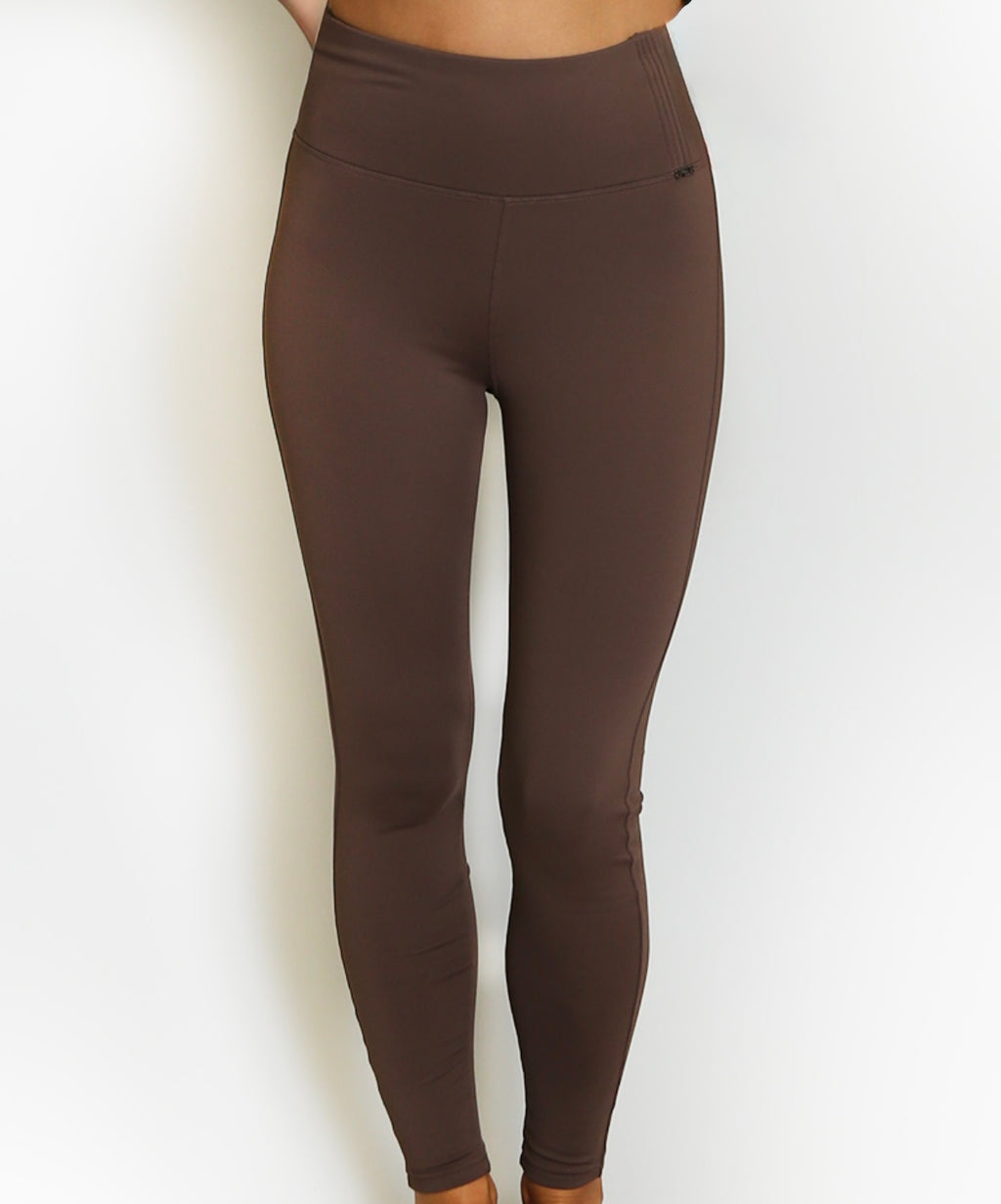 Fleece Lined Stretch Fit Brown Leggings