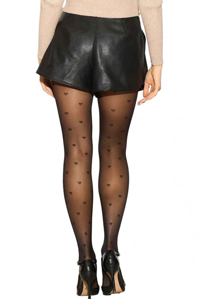 40 Denier All Over Heart Tights