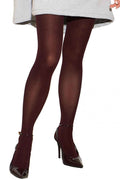 70 Denier Burgundy Tights