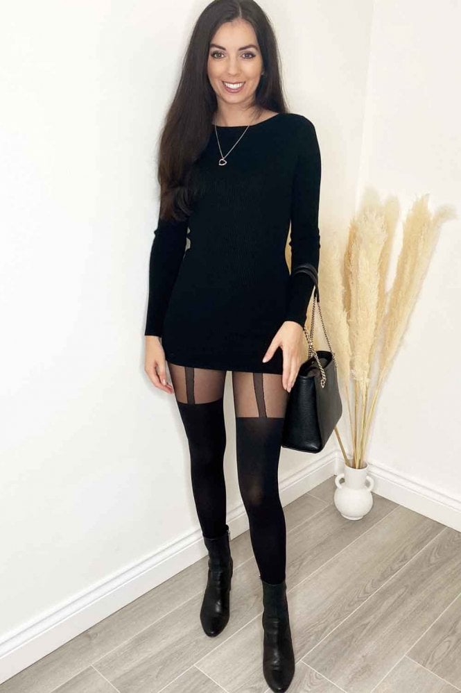 Black Suspender Tights