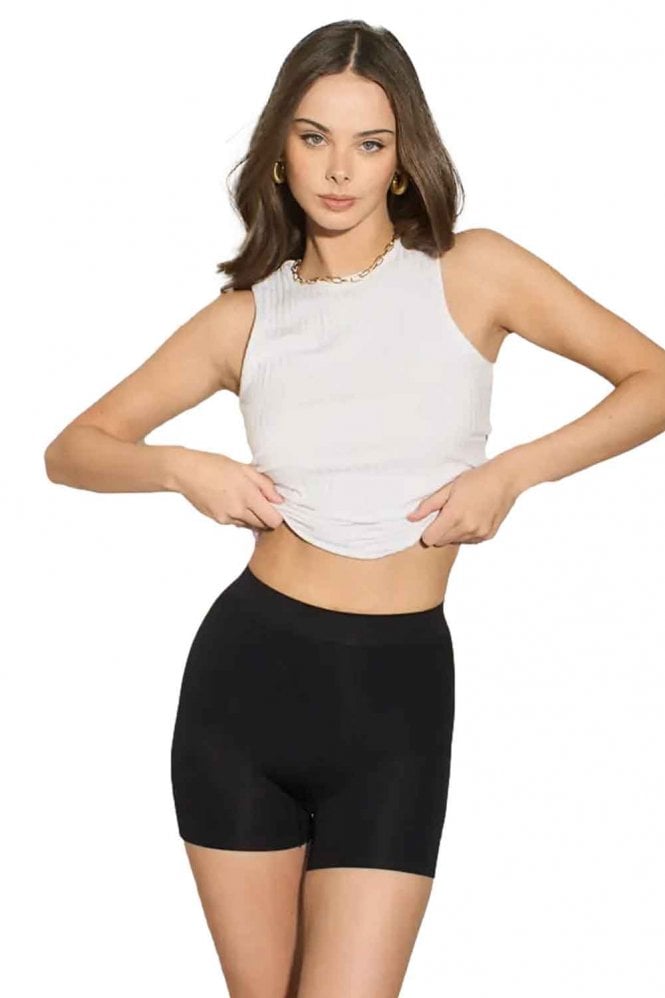 Black High Waisted Shapewear Safety Shorts